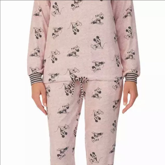 NWT Disney Ladies' 2 Piece Cozy PJ Lounge Pants Pajama Set - Picture 5 of 11